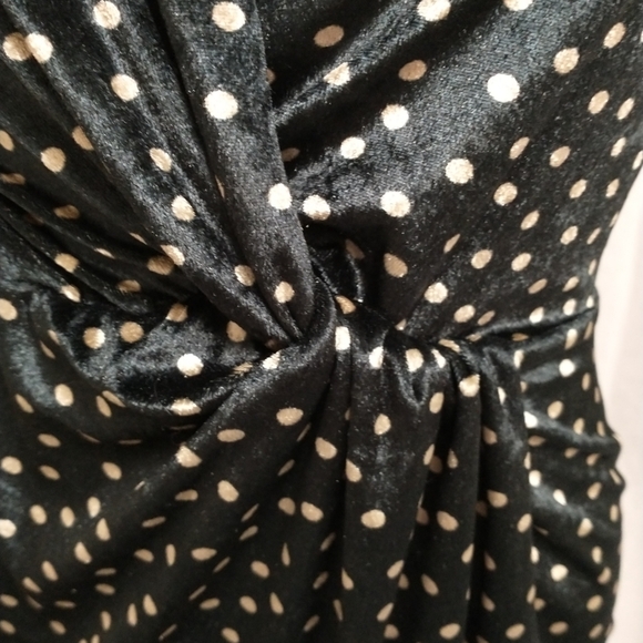 Zara Green and Beige Midi Polkadot Dress - Picture 6 of 10